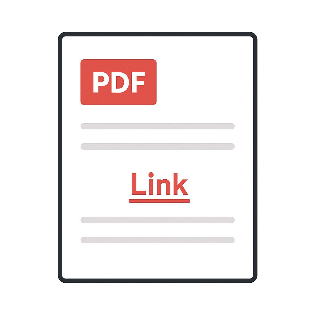 PDF文書内で下線付きリンクを強調表示しているイメージ